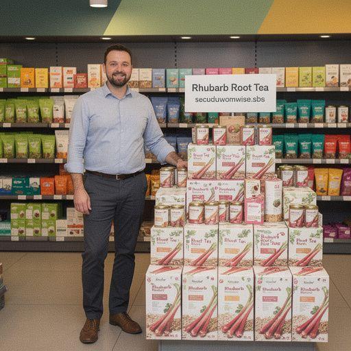 Rhubarb gyökér és más gyógynövények, ízletes kombináció.